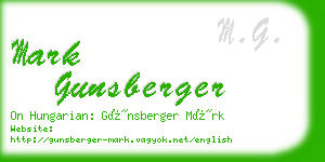 mark gunsberger business card